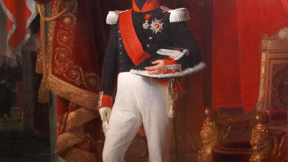 Ganzkörperporträt von Louis-Philippe I., König der Franzosen, um 1835.