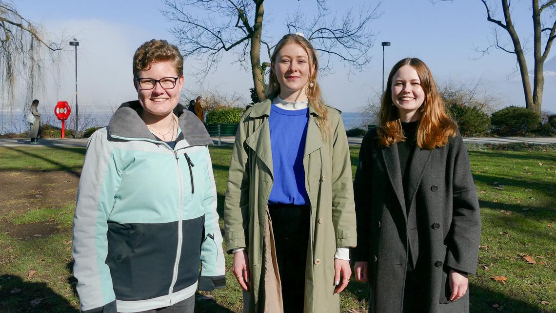 Die drei Politikerinnen (von links): Andrea Kaufmann (Junge Mitte), Chiara Peyer (Junge Grüne) und Zoé Stehlin (Juso) wollen eine jüngere Generation in der Luzerner Regierung vertreten.