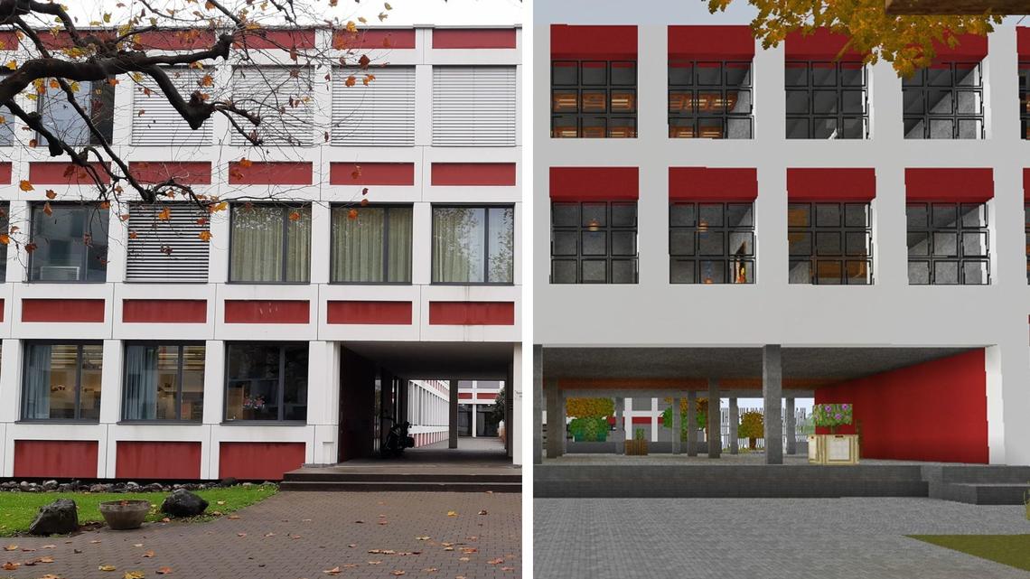 Die Kantonsschule Reussbühl gibt es neu als virtuelles Pendant im Spiel «Minecraft».