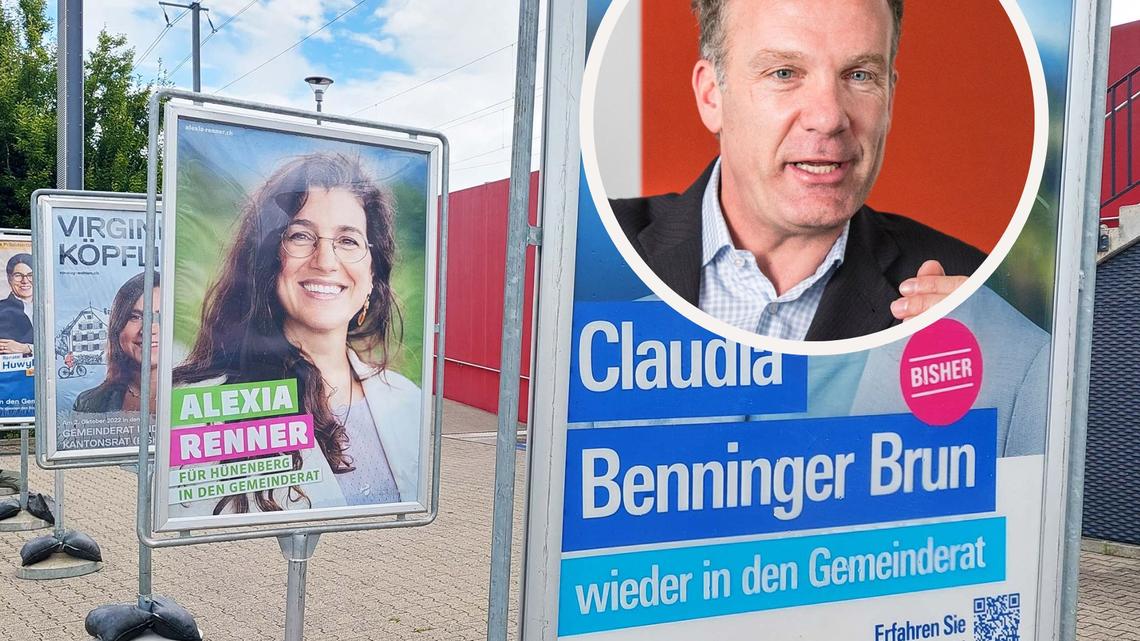 Solche Wahlplakate wie hier in Hünenberg erzielen gemäss dem Politanalysten Mark Balsiger nur eine geringe Wirkung.