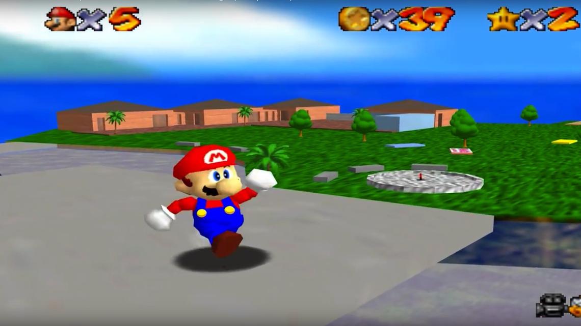Super Mario rennt durchs Strandbad Lido in Unterägeri