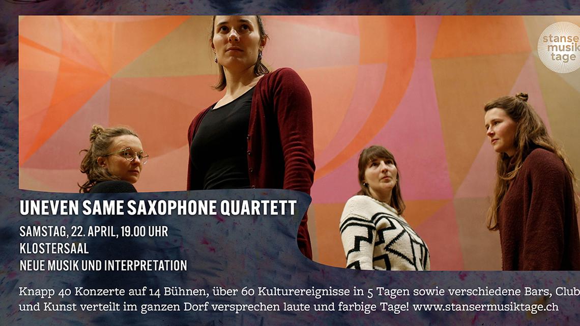 Uneven Same Saxophone Quartet spielen am Samstag, 22. April, an den Stanser Musiktagen.