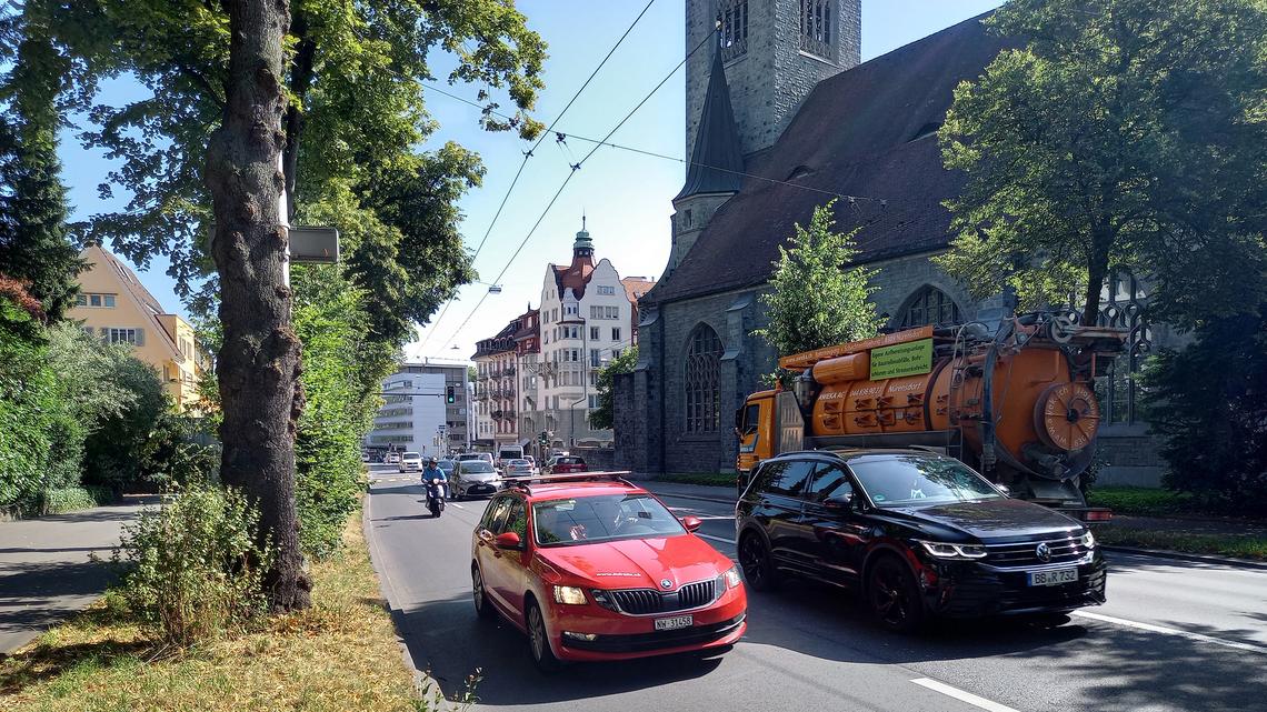 Eine der lärmigsten Orte der Stadt Luzern – die Obergrundstrasse.