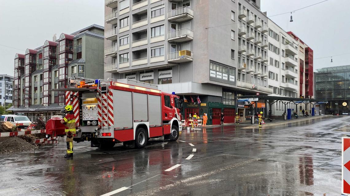 Gasaustritt in Zug – Bauarbeiter beschädigen Leitung