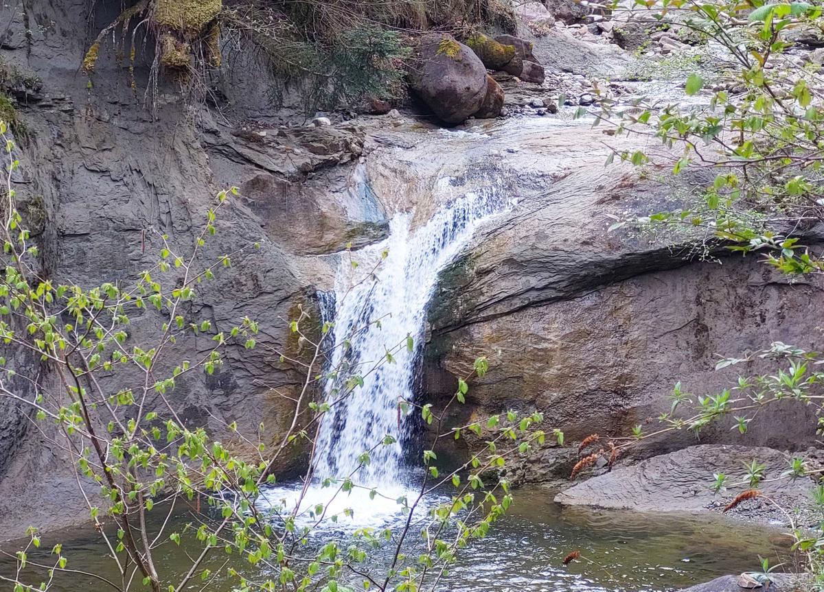 Gleich zu Beginn der Wanderung wartet am Ränggbach ein erster kleiner Wasserfall.