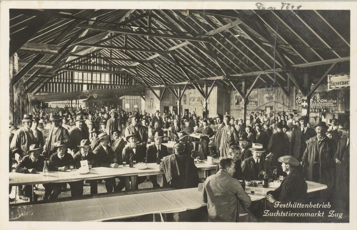 Festhüttenbetrieb, Postkarte, 1932
