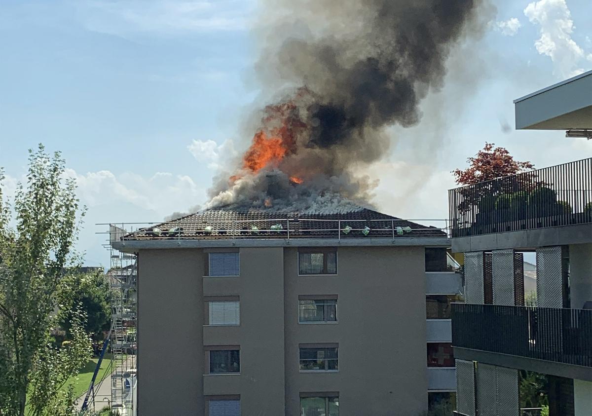 Beim Dachbrand in Rothenburg ist niemand verletzt worden.