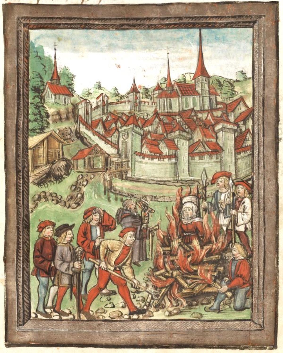 Anna Vögtlin wird 1447 vor dem Städtchen Willisau verbrannt.