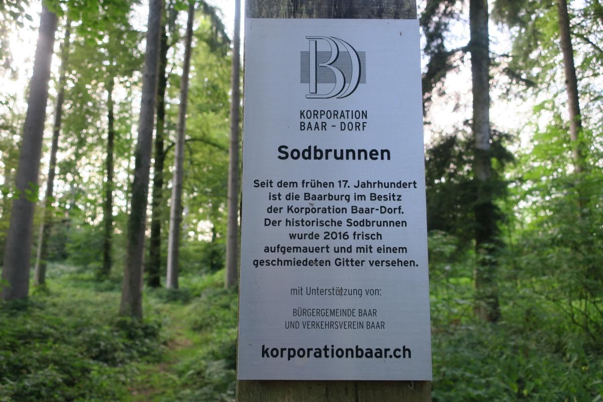 Der Sodbrunnen, seit dem 17. Jahrhundert im Besitz der Korporation, wurde 2016 renoviert.