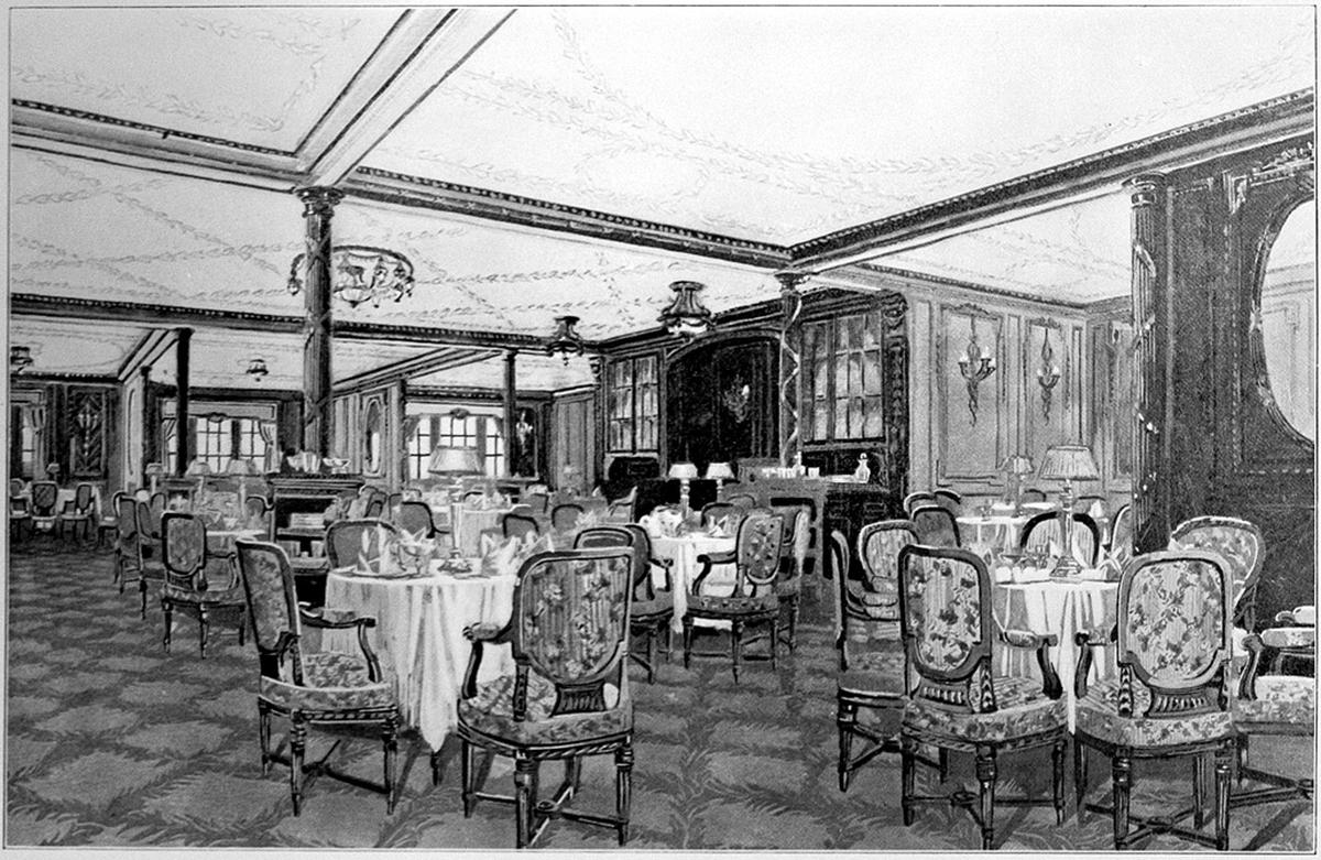 Das A-la-Carte-Restaurant auf der Titanic.