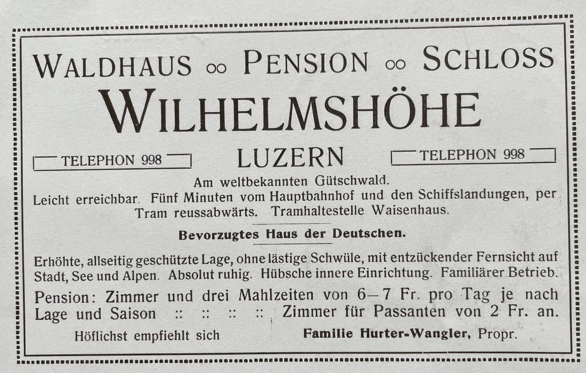 Werbekarte um 1900.
