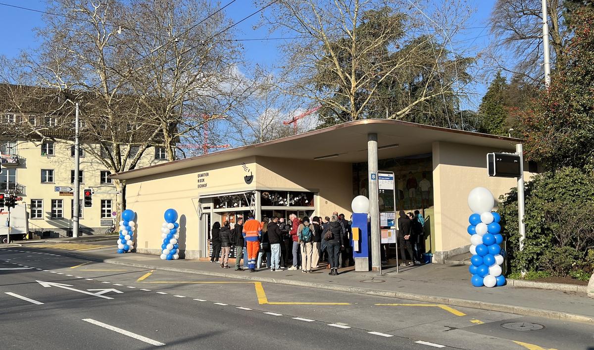 So präsentiert sich der neue Quartierkiosk bei der Bushaltestelle Eichhof.