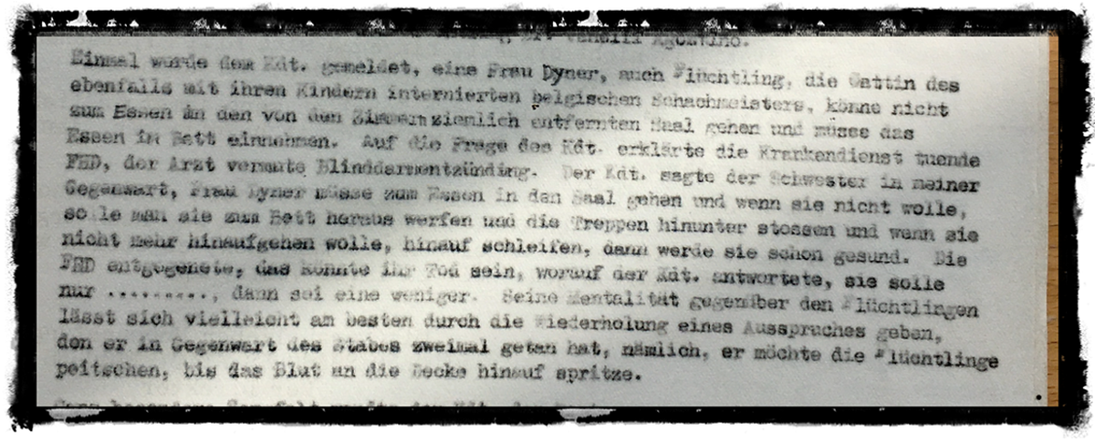 Archivausschnitt: Auszug aus dem Schmid-Rapport.