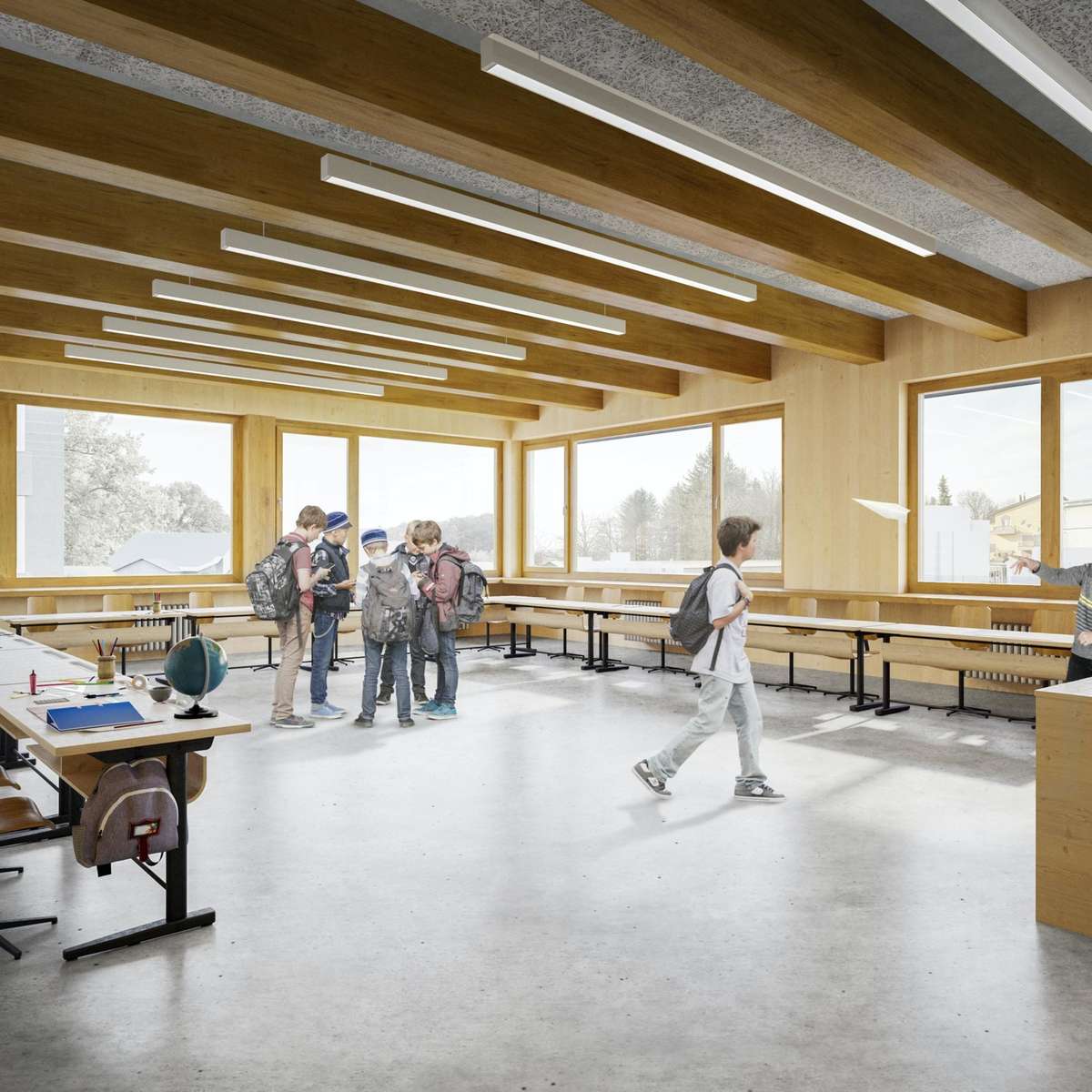 So sieht die Erweiterung des Schulhaus Hübeli in Emmen aus