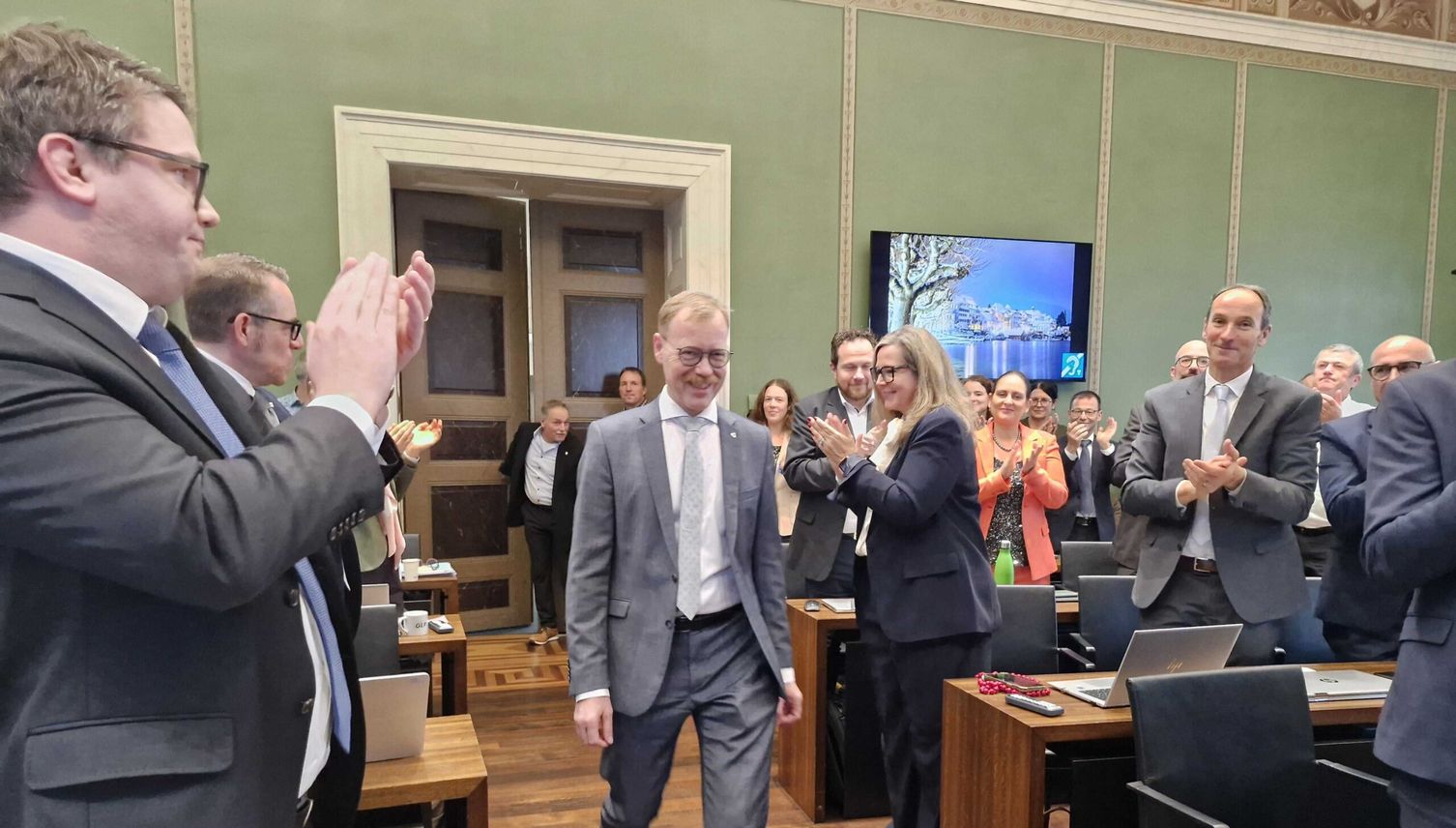 Stiller Protest zur Wahl des neuen Zuger Landammanns