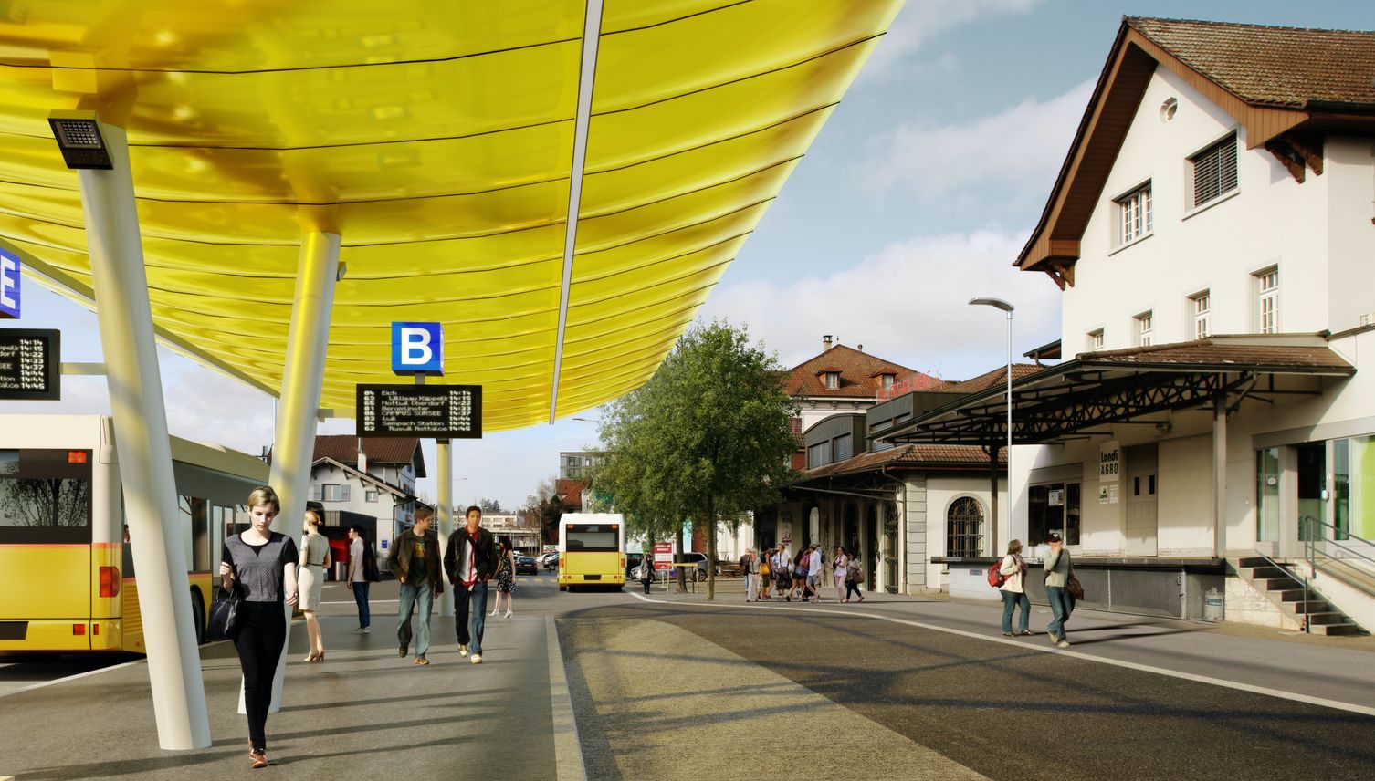 Stadt Sursee erhält neuen Busbahnhof mit Velostation