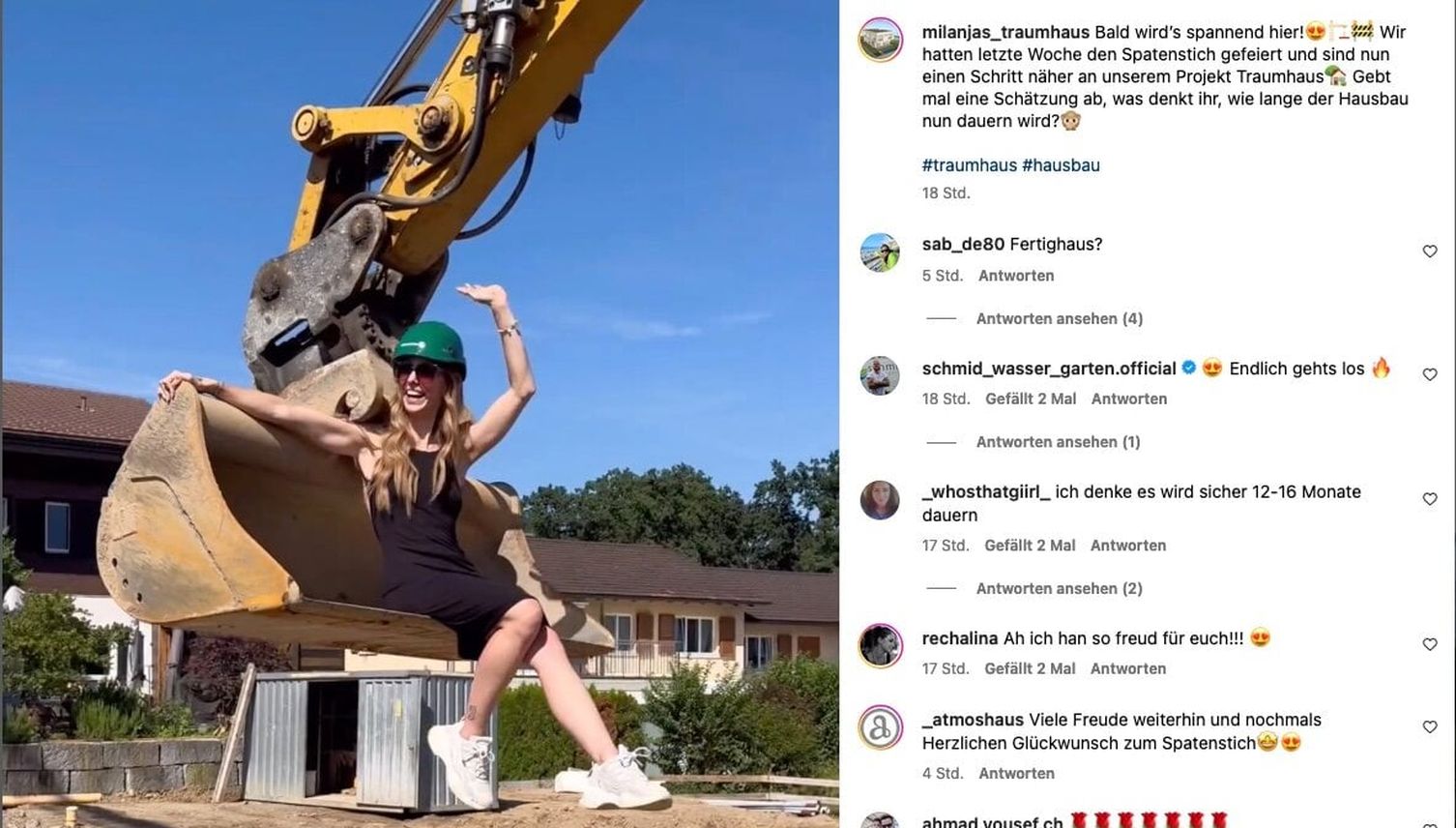 Anja Zeidler startet Bauarbeiten für ihr Haus in Luzern