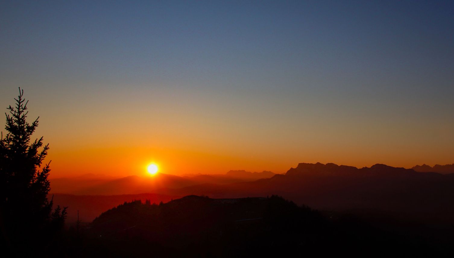 Einfach nur schön: Ein Sonnenaufgang auf dem Napf