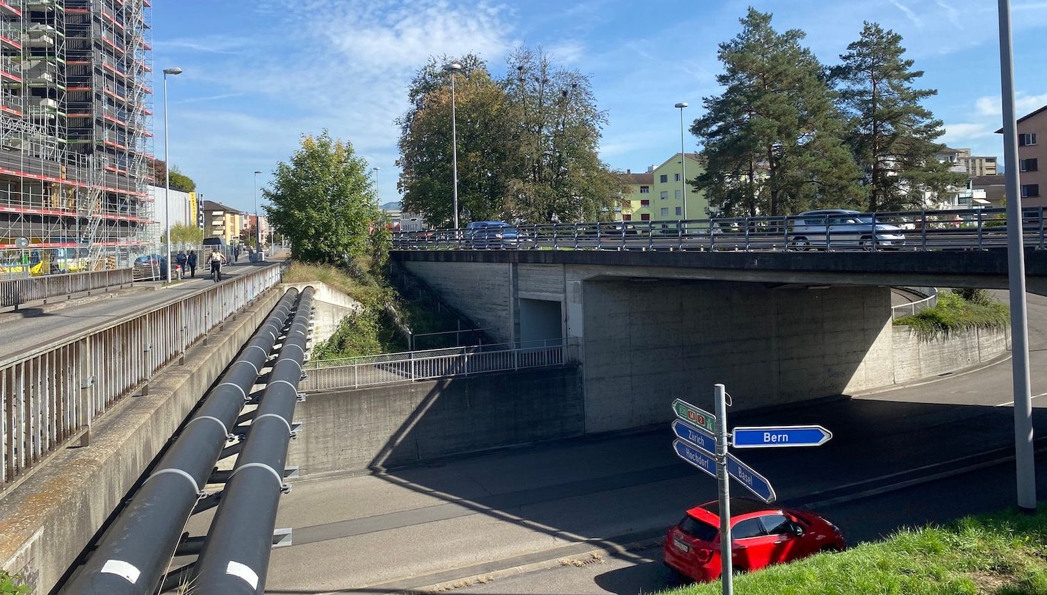 Strassensperrungen bremsen Verkehr in Sursee