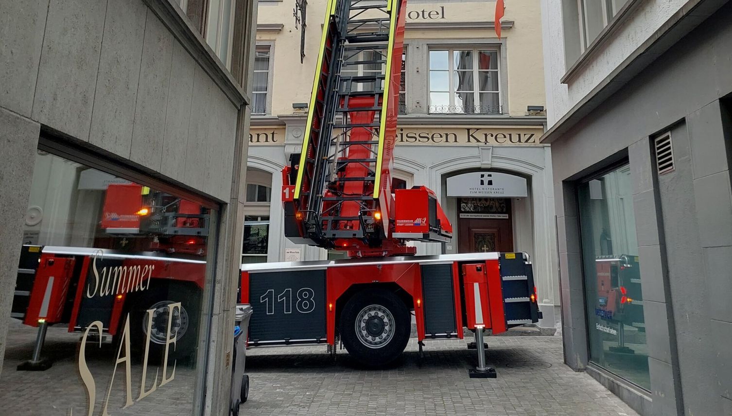 Darum stieg Rauch über dem «Weissen Kreuz» in Luzern auf