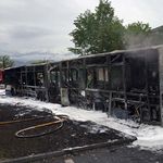 Vier Meter hohe Flammen: VBL-Bus ausgebrannt