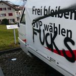 Wahlkampfauto der SVP Luzern wurde beschädigt