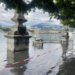 Hier ist die Stadt Luzern wegen Hochwasser schon überschwemmt