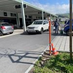 Nur rückwärts möglich: Parkplatzpuff beim Zuger Ökihof