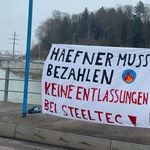 Klimastreik und Gewerkschaften demonstrieren in Emmenbrücke
