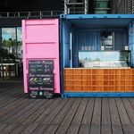 Vor dem KKL Luzern steht eine neue Gelateria