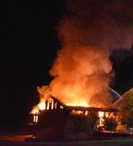 Ein Brand zerstört eine Scheune in Schüpfheim
