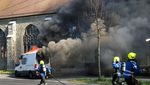 Ein Lieferwagen geriet in der Stadt Luzern in Brand