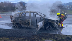 Auto brannte bei Autobahnausfahrt in Reiden