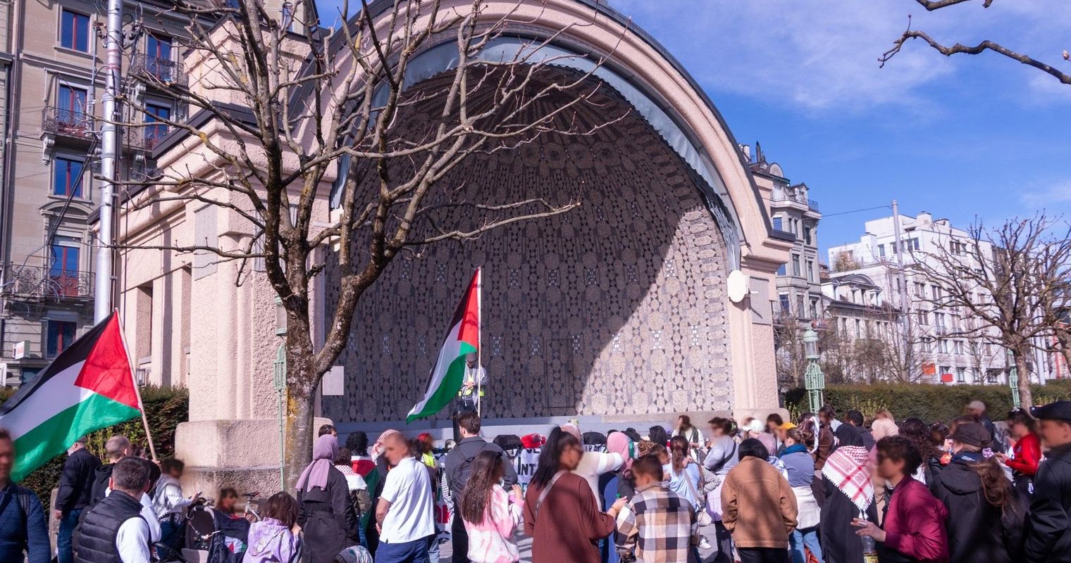 Demonstranten fordern in Luzern palästinensischen Staat