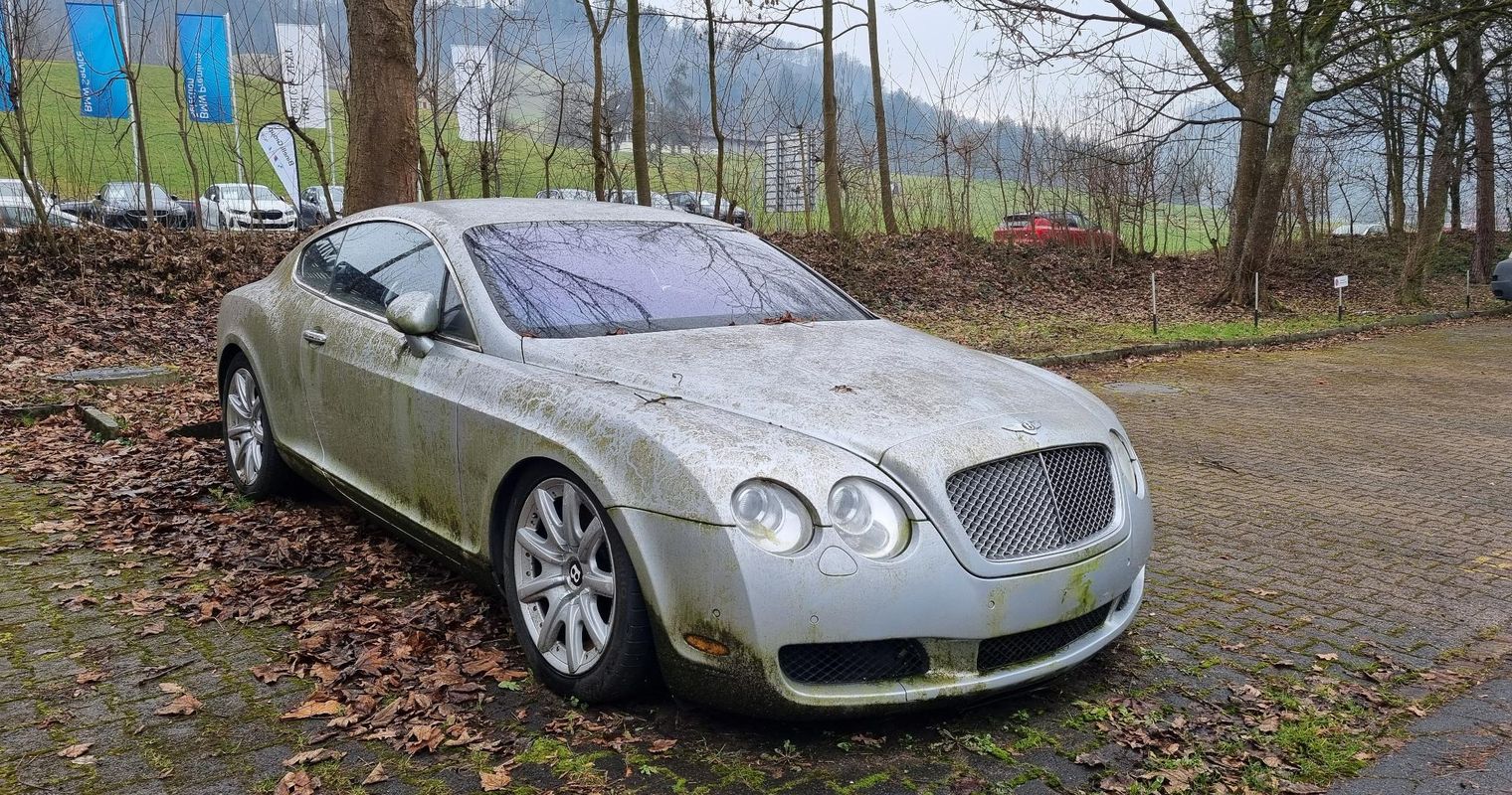 Moos statt Glanz: Verwahrloster Bentley gibt Rätsel auf