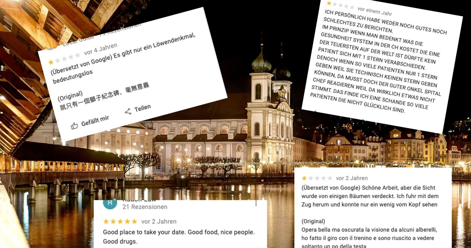 Die schrägsten Google-Bewertungen aus Luzern