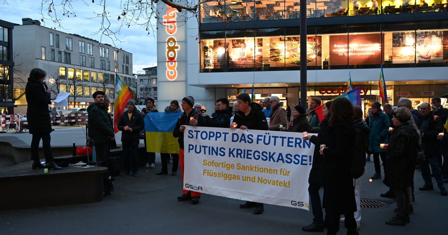 Stadt Zug: Partei demonstriert gegen Russland