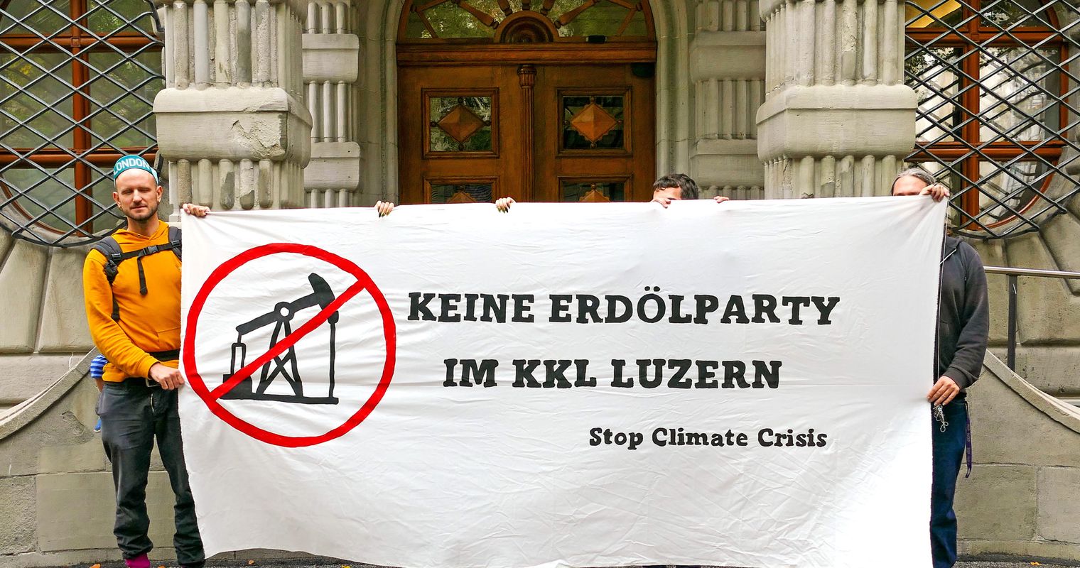 Klimastreik stellt sich gegen «Erdölparty» im KKL