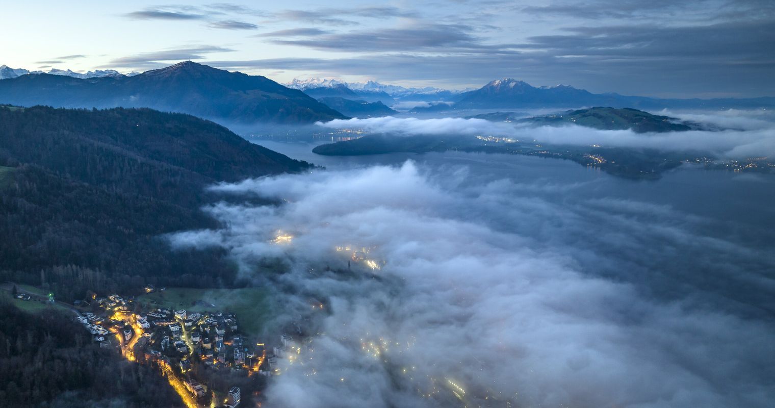 Warum Zug und Luzern so furchtbare Nebellöcher sind