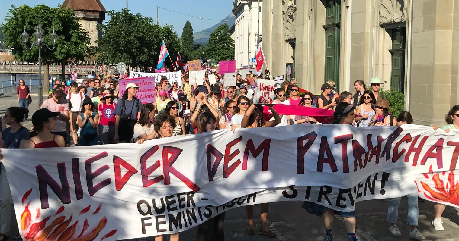 So war der feministische Streik in Luzern