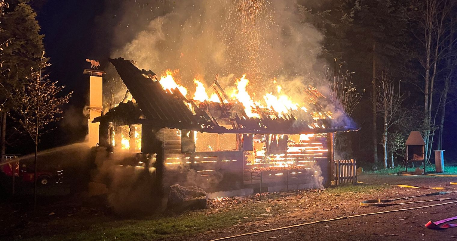 Grosswangen: Jagdhütte brennt komplett nieder