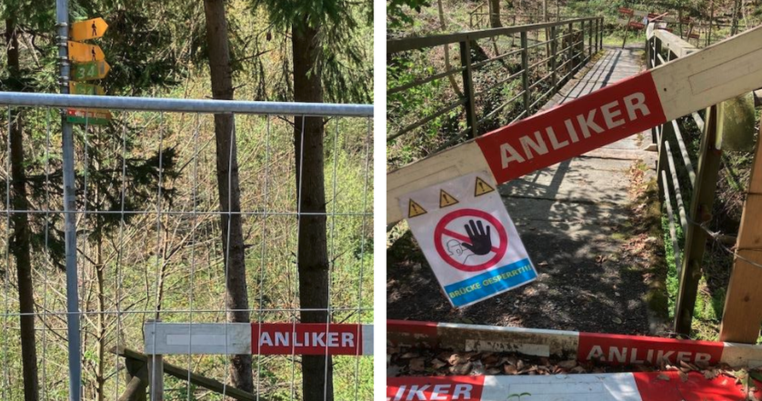 Gesperrte Brücke im Ränggloch sorgt für Ärger