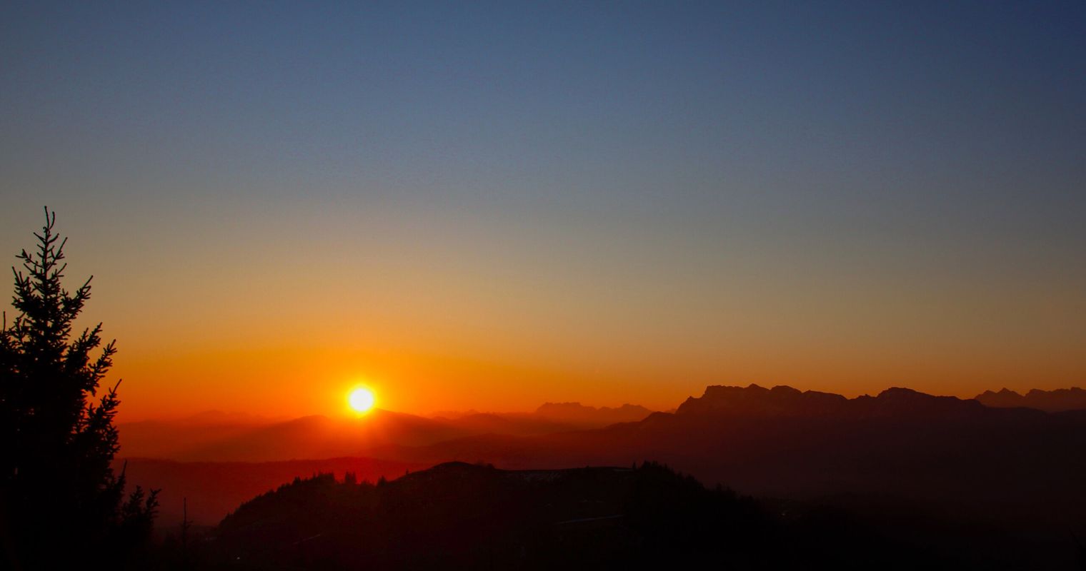 Einfach nur schön: Ein Sonnenaufgang auf dem Napf