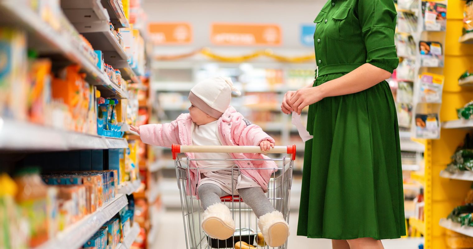 Die Herausforderung, mit Baby und Kleinkind einzukaufen