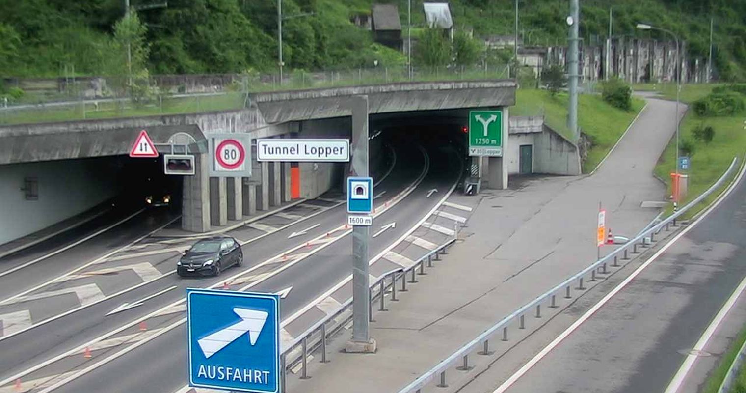 Dieser Tunnel bei  Luzern wird mehrmals gesperrt