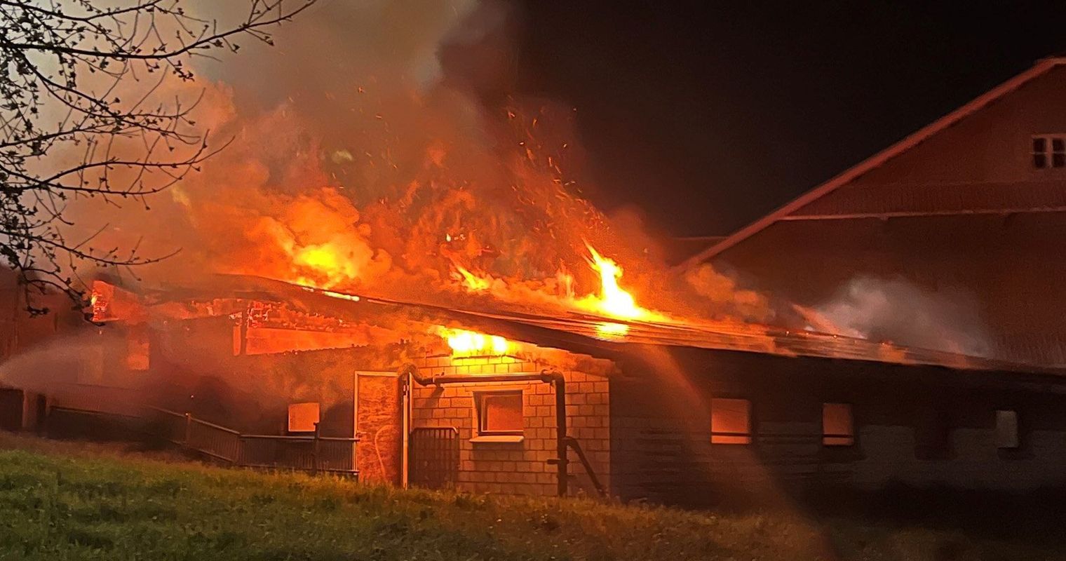 Scheune brennt – dutzende Tiere sterben in Flammen