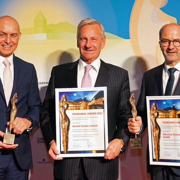 Obrasso und Grand Casino Luzern erhalten Tourismus Award