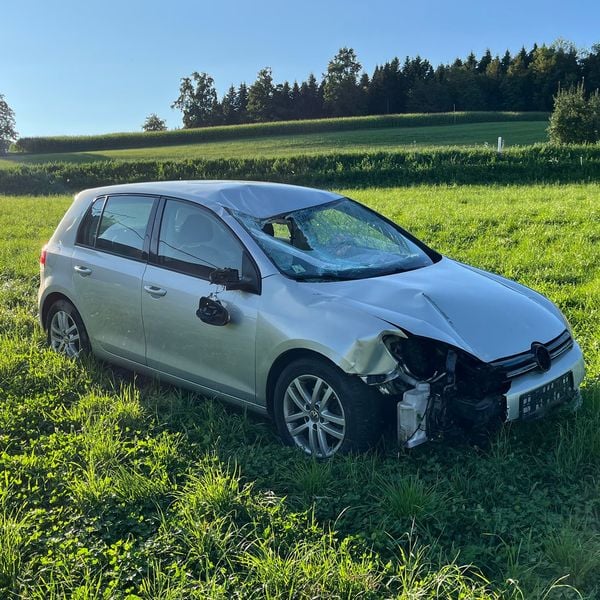 Autofahrerin fährt auf Drogen und besoffen auf Wiese