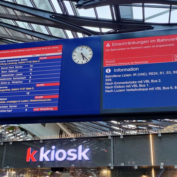 Grosse Störung am Bahnhof Luzern