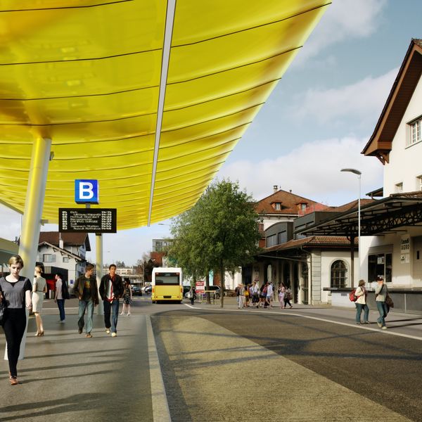 Stadt Sursee erhält neuen Busbahnhof mit Velostation